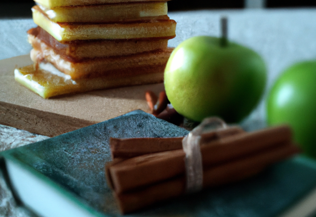 Bricks pommes vertes et cannelle