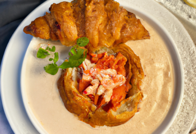 Croissant à la bisque de homard