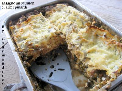 Lasagne au saumon et aux épinards