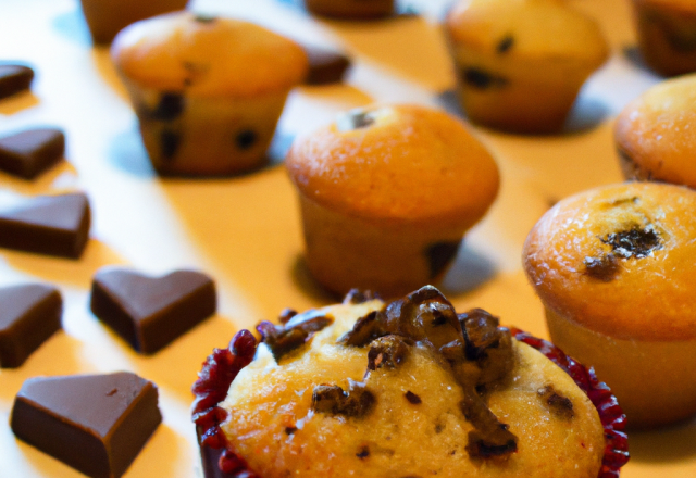 Mini muffins au carambar et cœur chocolat