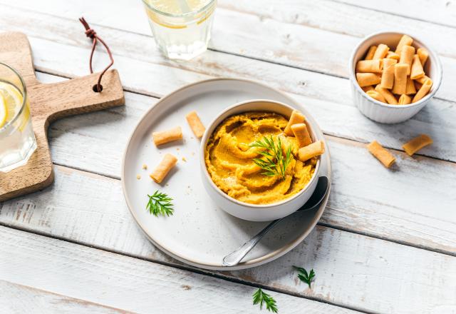 Dip apéro houmous de carottes au cumin