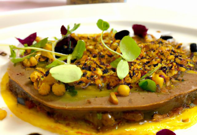 Carpaccio de foie gras aux lentilles