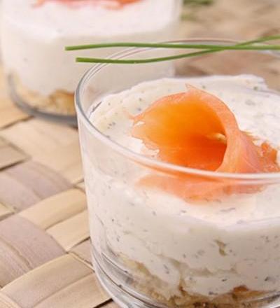 Verrine au Carré Frais et saumon