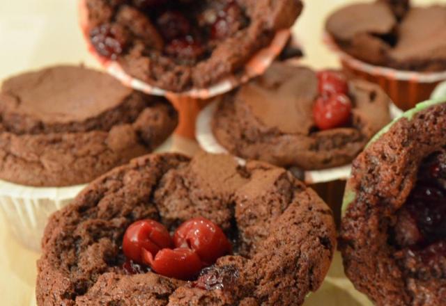 Fondant au chocolat et aux cerises