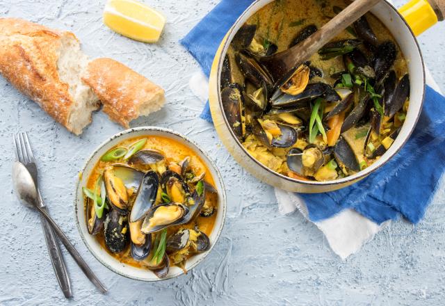 Moules au curry au Cookeo