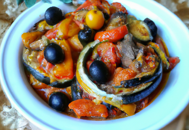 Ratatouille aux olives noires