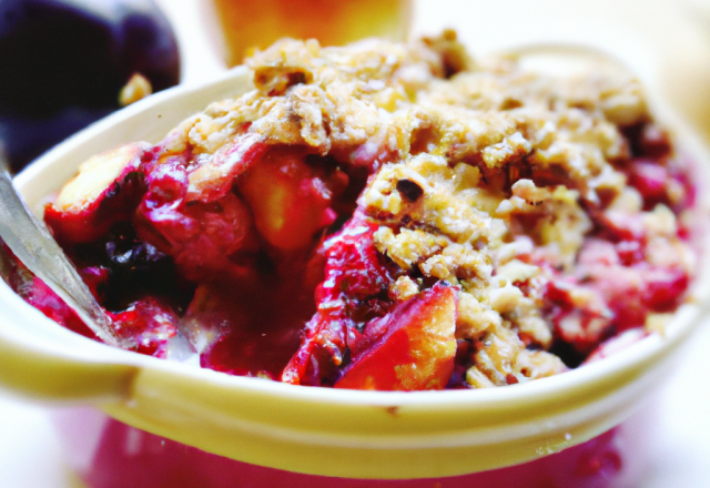 Crumble aux fruits rouges express