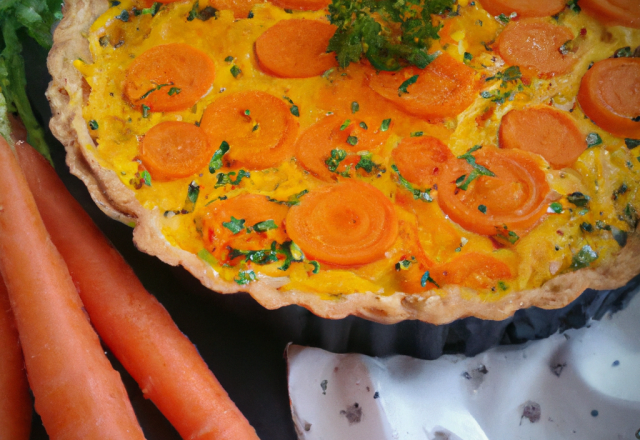 Quiche aux carottes pour voir la vie en orange! 