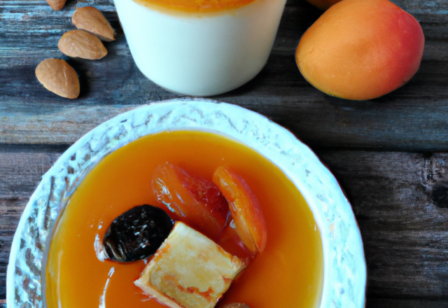 Panna cotta aux abricots et amandes