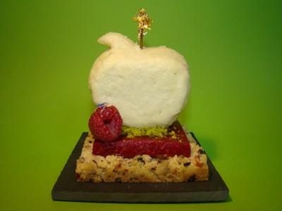 Sensation d'un crumble....pomme, framboise fleurs et fruits