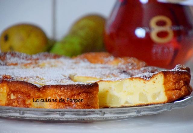 Gâteau à la ricotta et poires, sans farine et sans beurre!