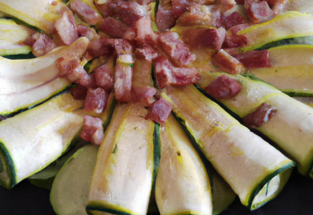 Feuilletés courgettes et lardons