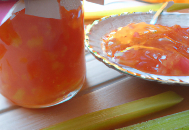 Confiture de rhubarbe à l'orange