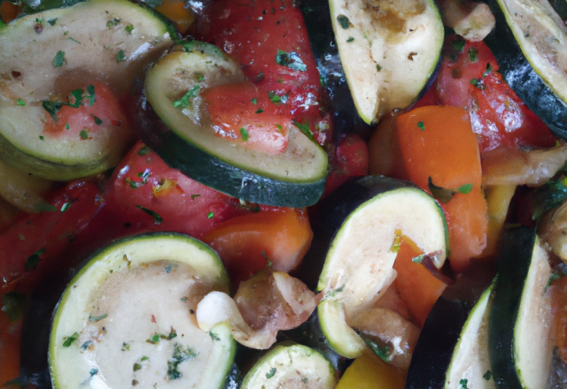 Ratatouille froide au vinaigre de cidre