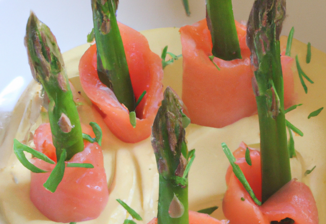 Mousse asperges au saumon fumé