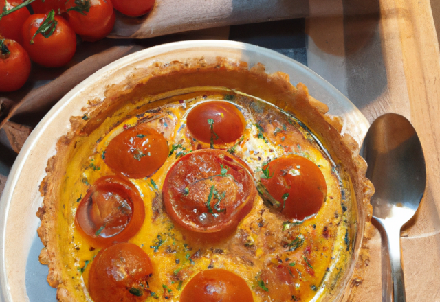 Quiche à la tomate et à la moutarde