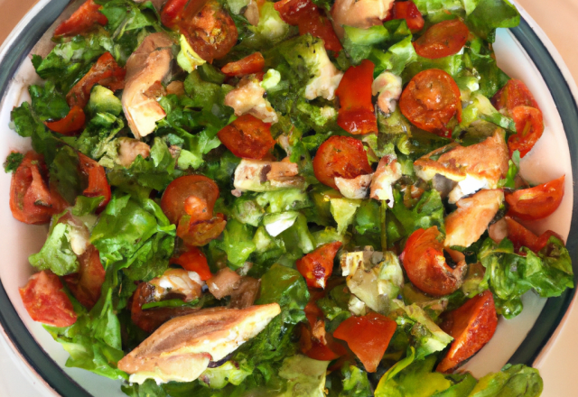 Salade de poulet aux tomates