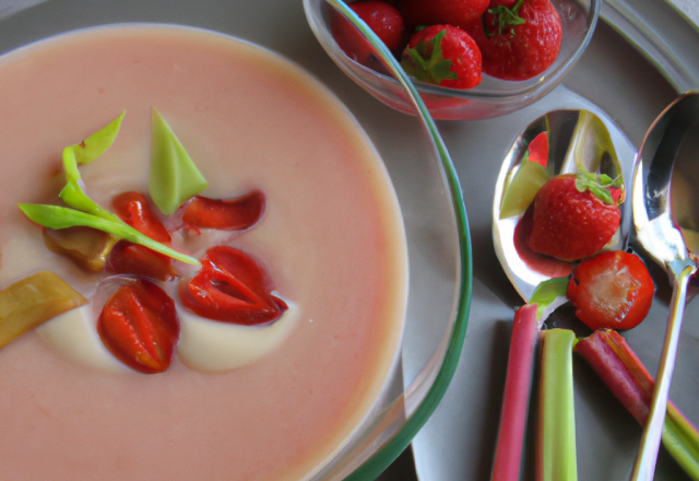 Velouté Fraises Rhubarbe