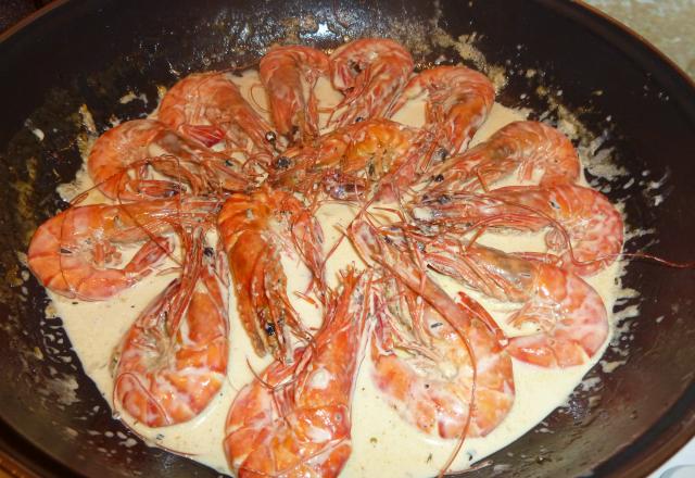 Gambas à la crème