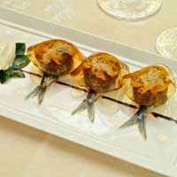 Raviolis de sardine en transparence