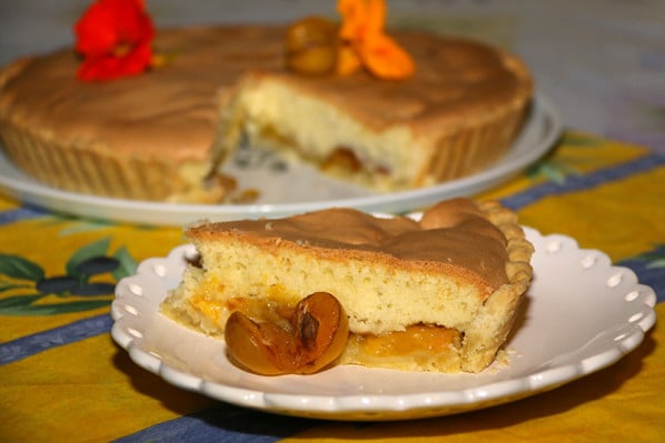 Tarte biscuitée aux mirabelles