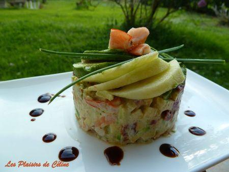 Timbale de crustacés aux pommes