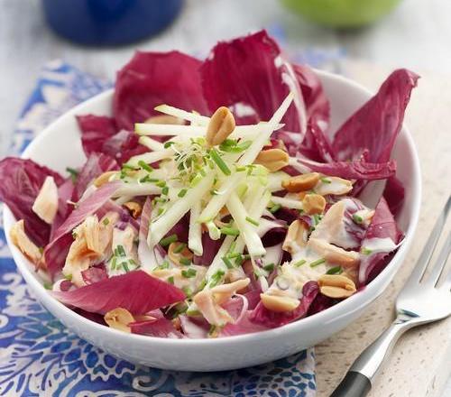 Salade d'endives, saumon et sauce ciboulette