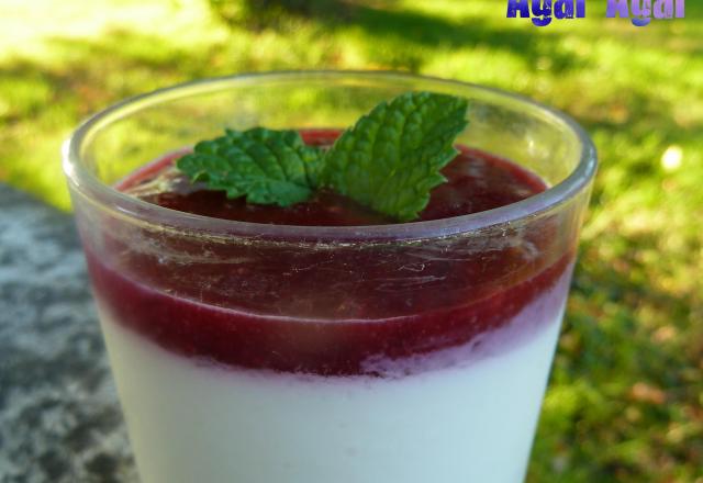 Panna Cotta aux Prunes Rouges