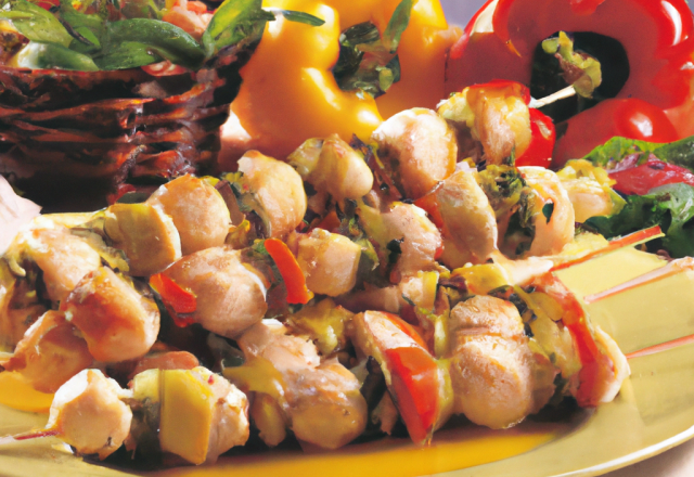 Brochette de poulet italienne