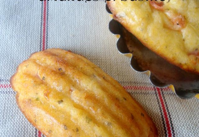 Madeleines aux tomates, amandes et basilic