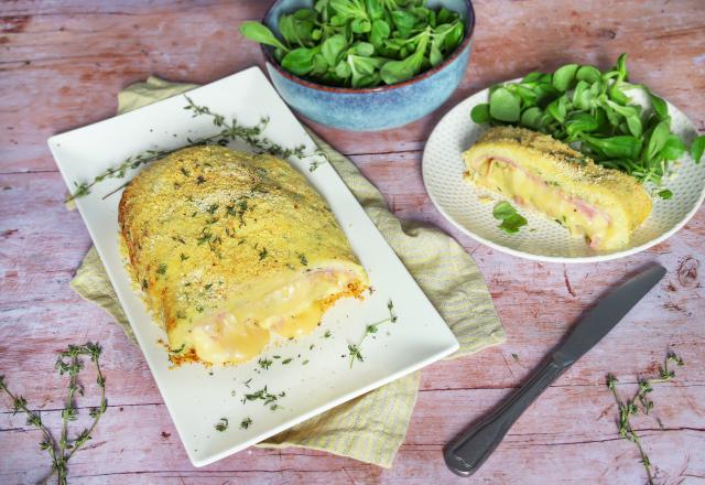 Roulé de pommes de terre au jambon et fromage à raclette