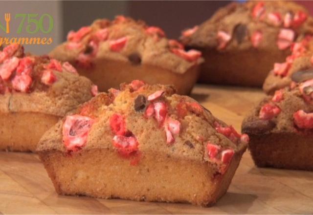 Financiers aux pralines roses