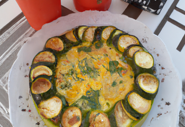 Flan de courgettes au pistou