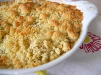 Dorade normande en crumble de noisette