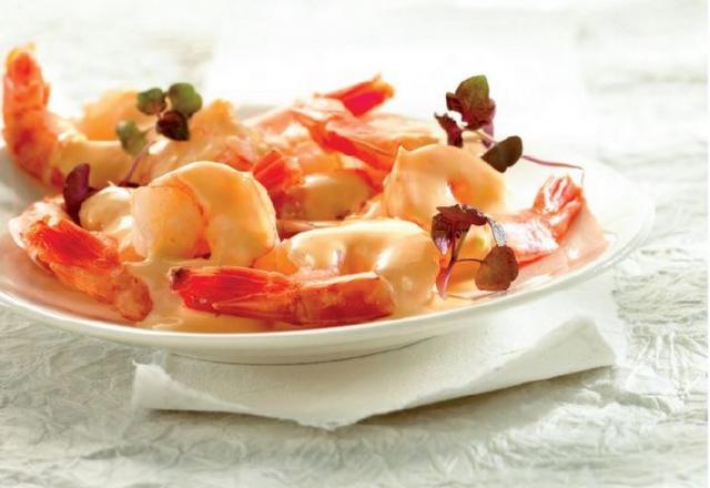 Gambas au Boursin ail et fines herbes