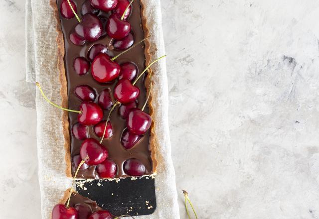 Tarte chocolat cerises