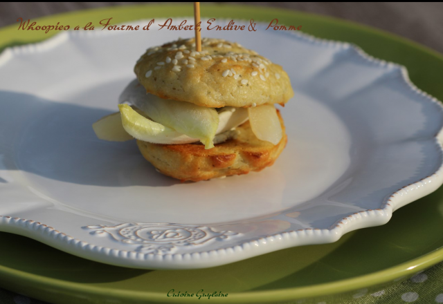 Whoopies à la Fourme d'Ambert, Pomme & Endive