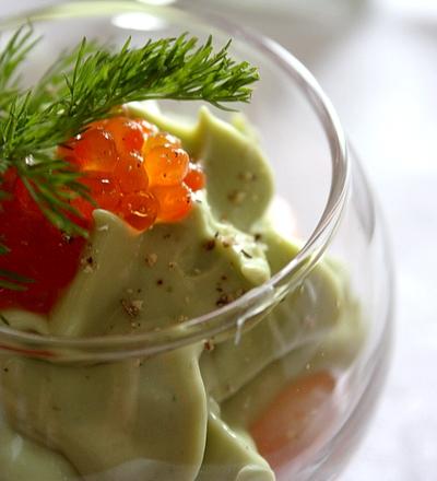 Espuma d'avocat en verrine