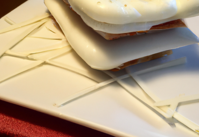 Millefeuille de mozzarela et serrano