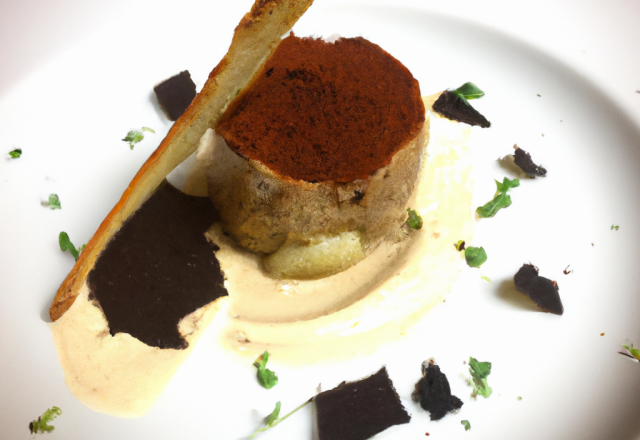 Tiramisu de foie gras, artichaud et truffe