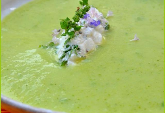 Soupe de courgettes au St Môret