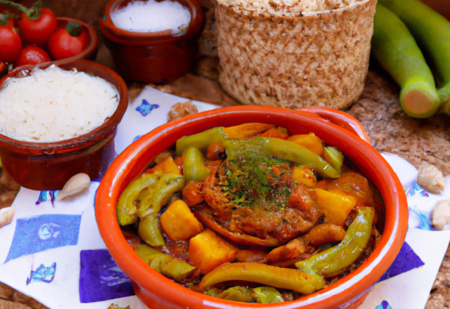 Tajine végétariene aux haricots