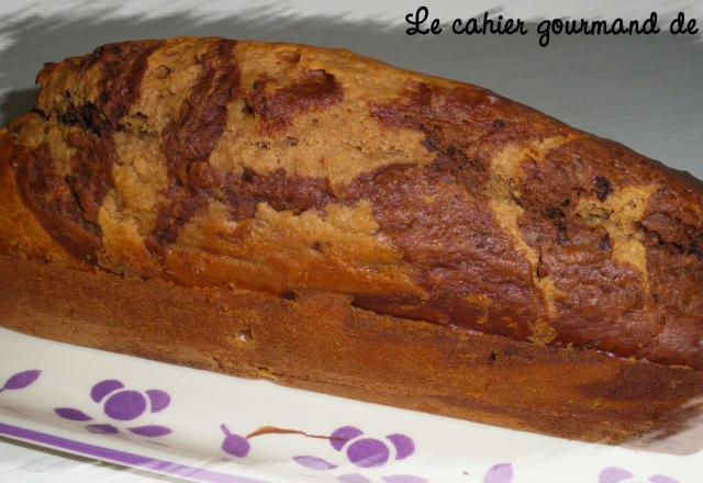 Cake marbré au chocolat et à la châtaigne