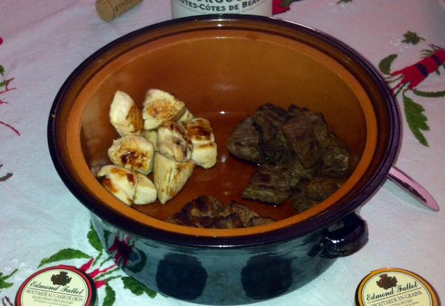 Fondue bourguignonne aux trois viandes