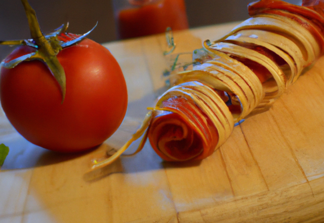 Torsade feuilletée à la tomate séchée