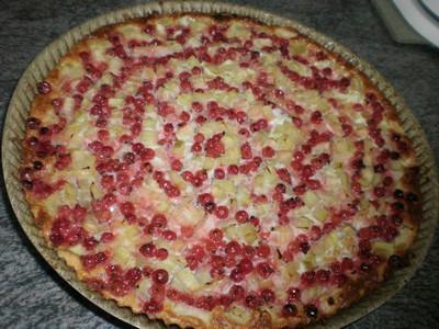 Tarte rhubarbe / groseille