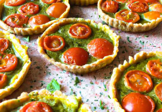 Tartelettes tomates au pesto