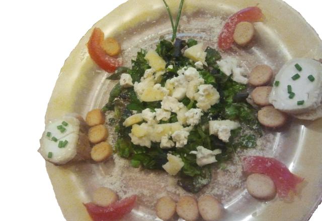 Salade de printemps aux 4 fromages italiens