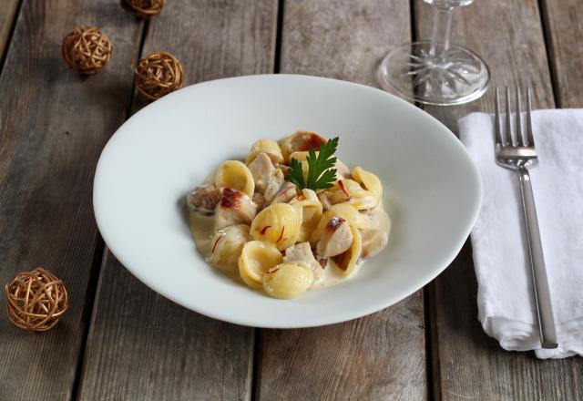 Orecchiette au boudin blanc et chataîgnes