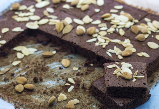 Brownie léger aux  amandes croquantes